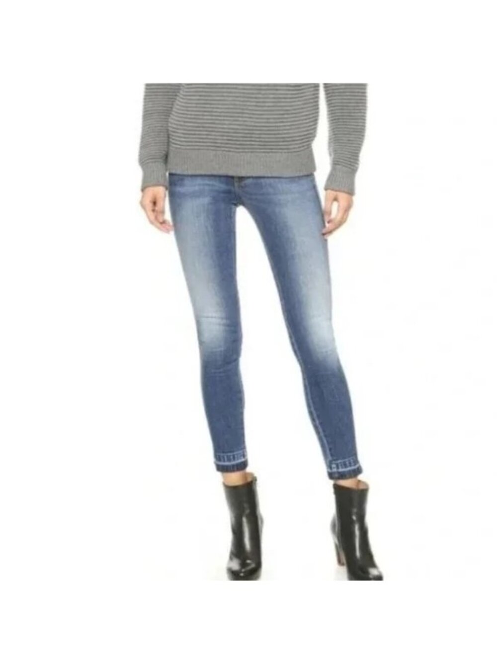 Stella McCartney Medium Wash Released Hem Stretch Skinny Jeans Womens Size 29